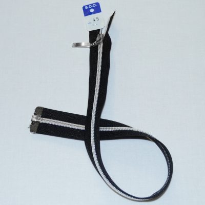 VETOKETJU, muovi - avo - musta/hopea